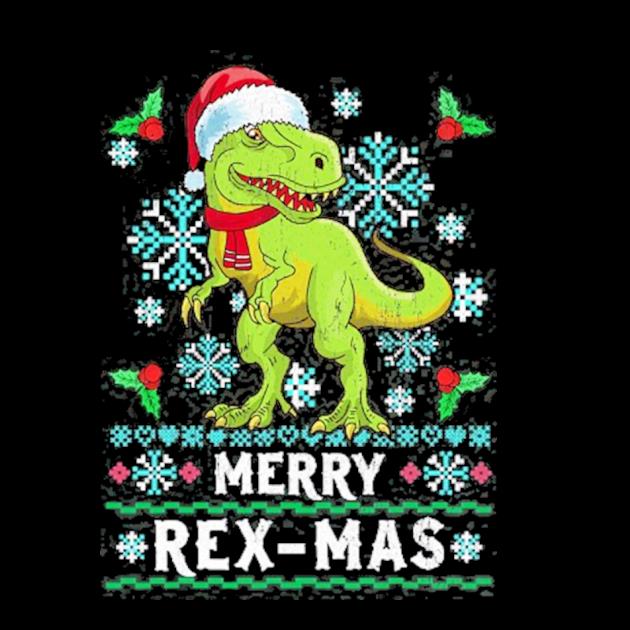Merry rexmas christmas trex dinosaur ugly knit preview