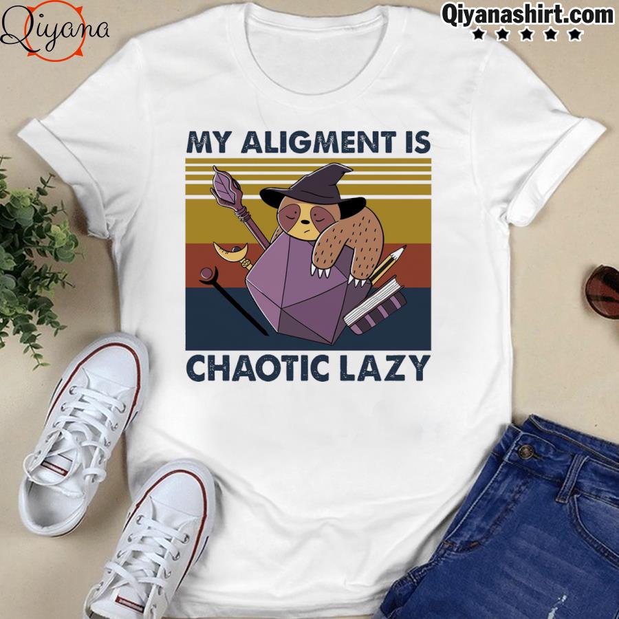 Sloth my alignment is chaotic lazy vintage shirt