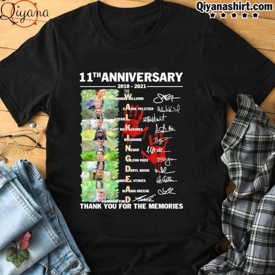 11th anniversary 2010 2021 walking dead thank you for the memories shirt
