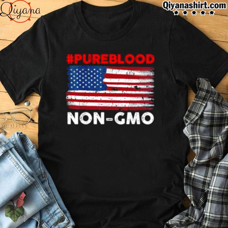#Pureblood Non Gmo American flag shirt