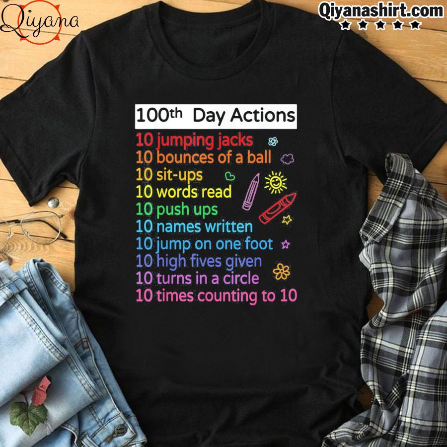 100 Days Of School 100th Activities Teacher Tee Shirt
