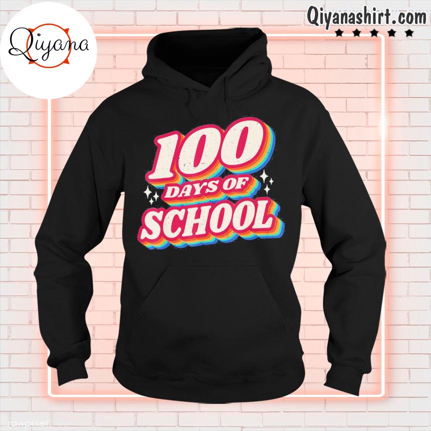 100 DAYS Y’ALL Teacher or Student 100th Day of School Shirt hoodie-black