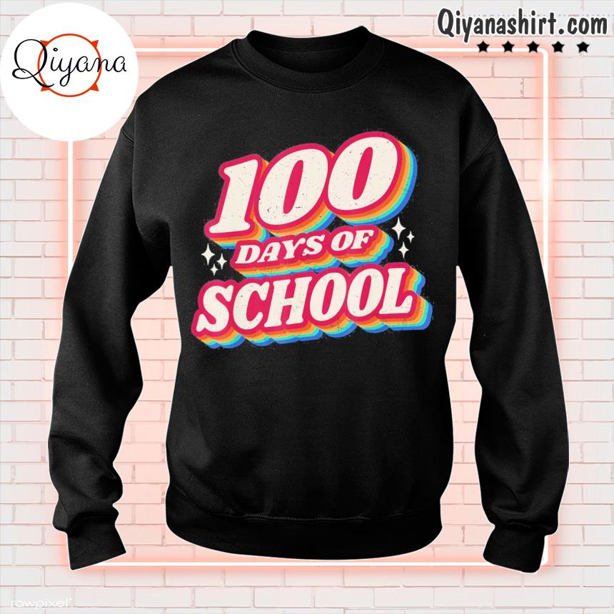 100 DAYS Y’ALL Teacher or Student 100th Day of School Shirt sweatshirt-black