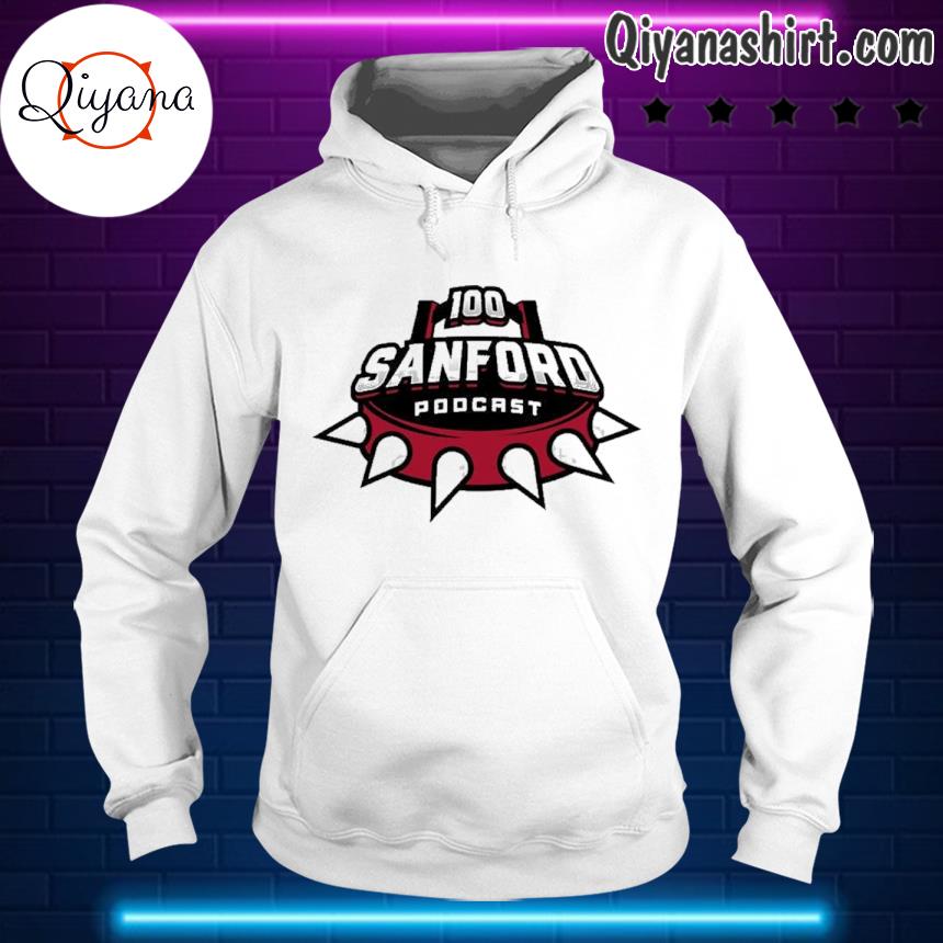 100 Sanford Podcast hoodie-white