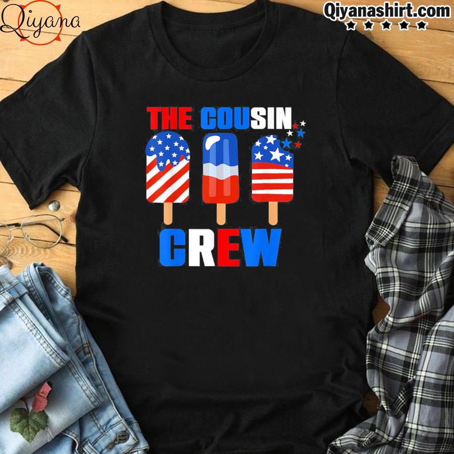 4th of july the cousin crew usa American flag popsicle shirt
