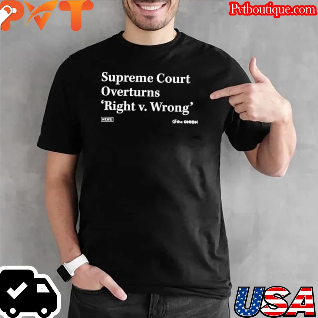 'right v. wrong' headline s t-shirt-black