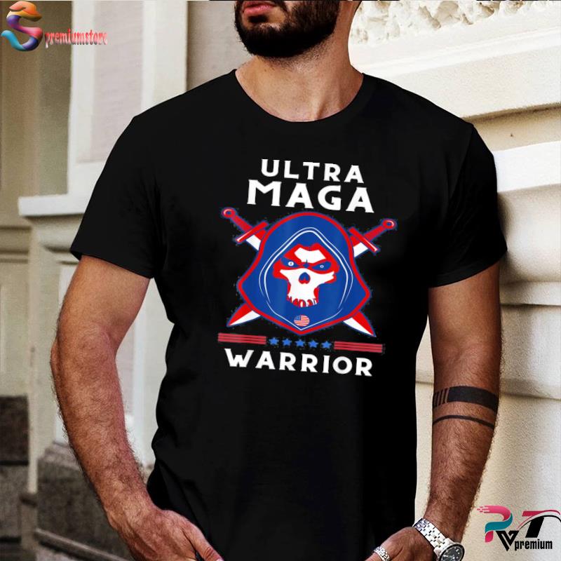 Ultra maga warrior dad antI Biden us flag pro Trump 2024 shirt