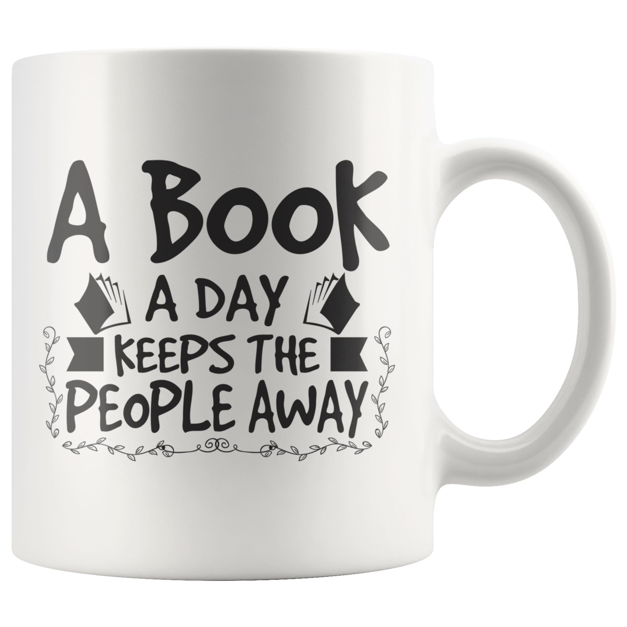 A book day keeps the people away halloween mug