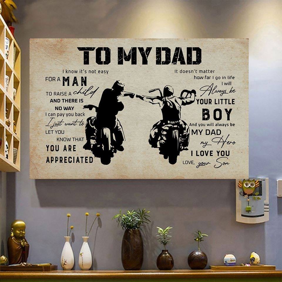 To Dad Biker poster