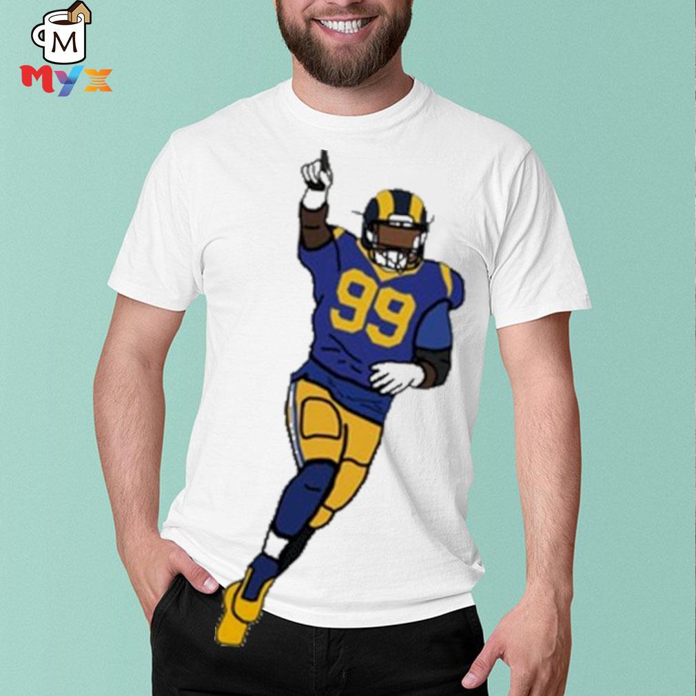 Aaron Donald Los Angeles Rams Pixel Art 99 Kids T-Shirt by Joe