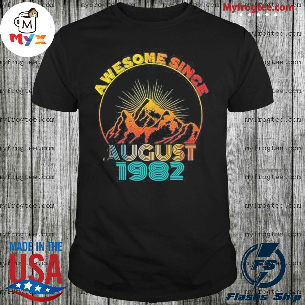 Awesome since august 1982 39yearold 39th birthday boy girl shirt
