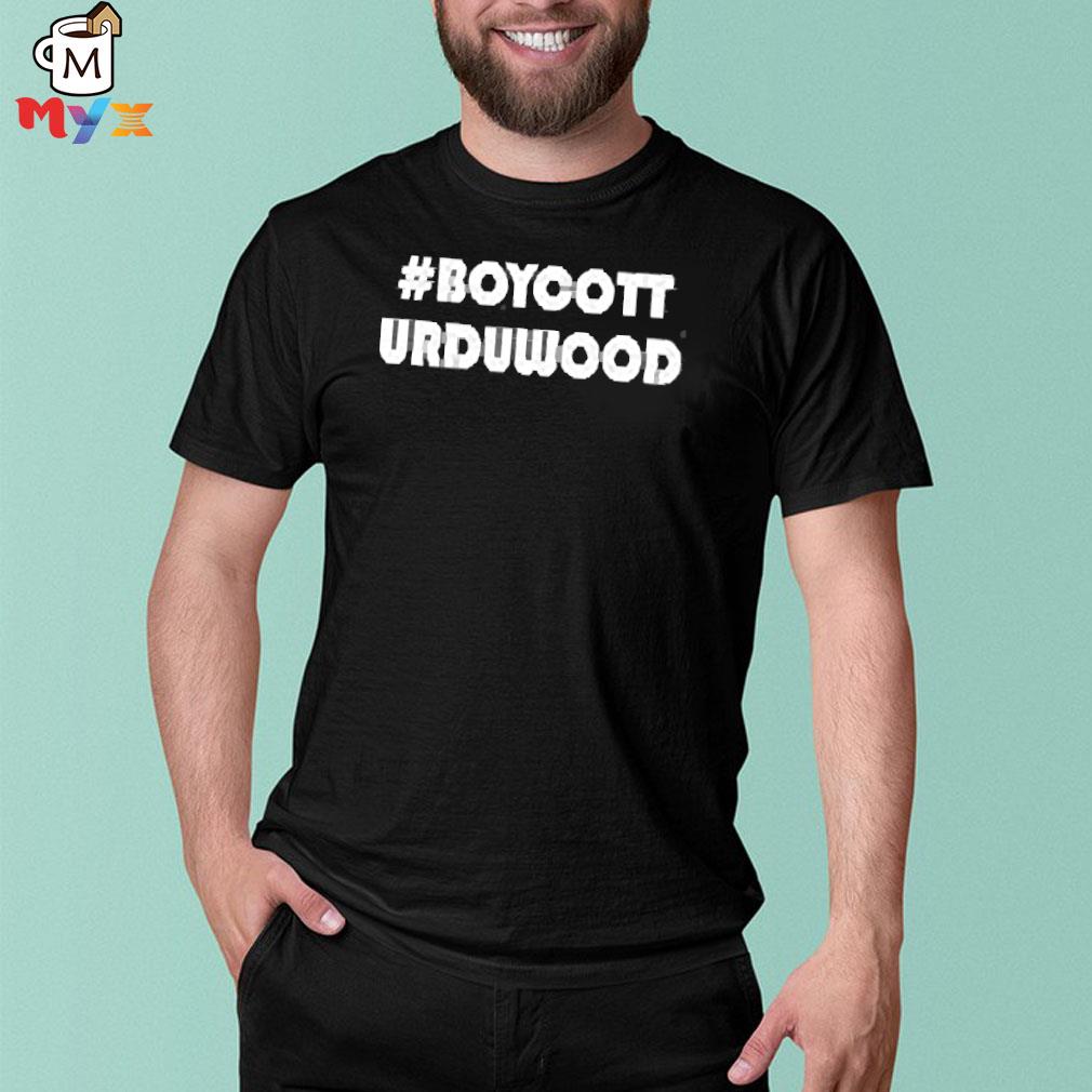 #boycott urduwood orange kritinova merch gems of bollywood shirt