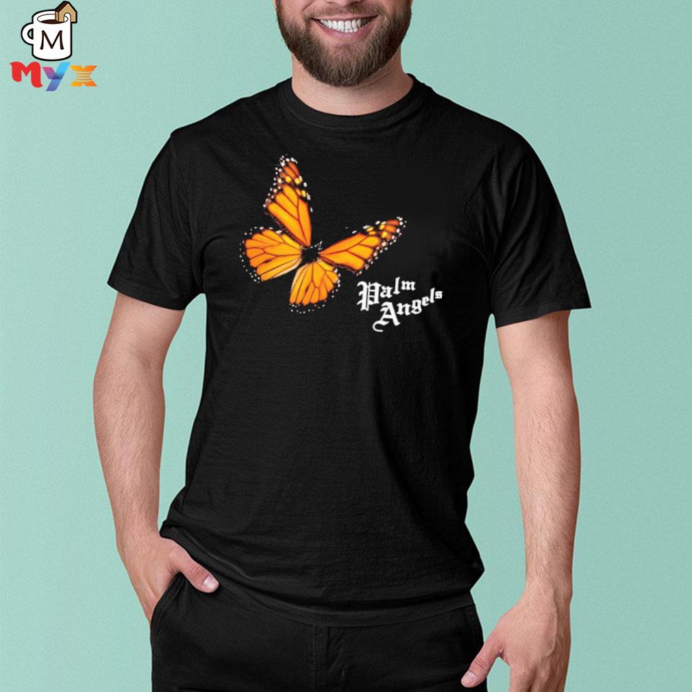 palm angels butterfly t shirt black