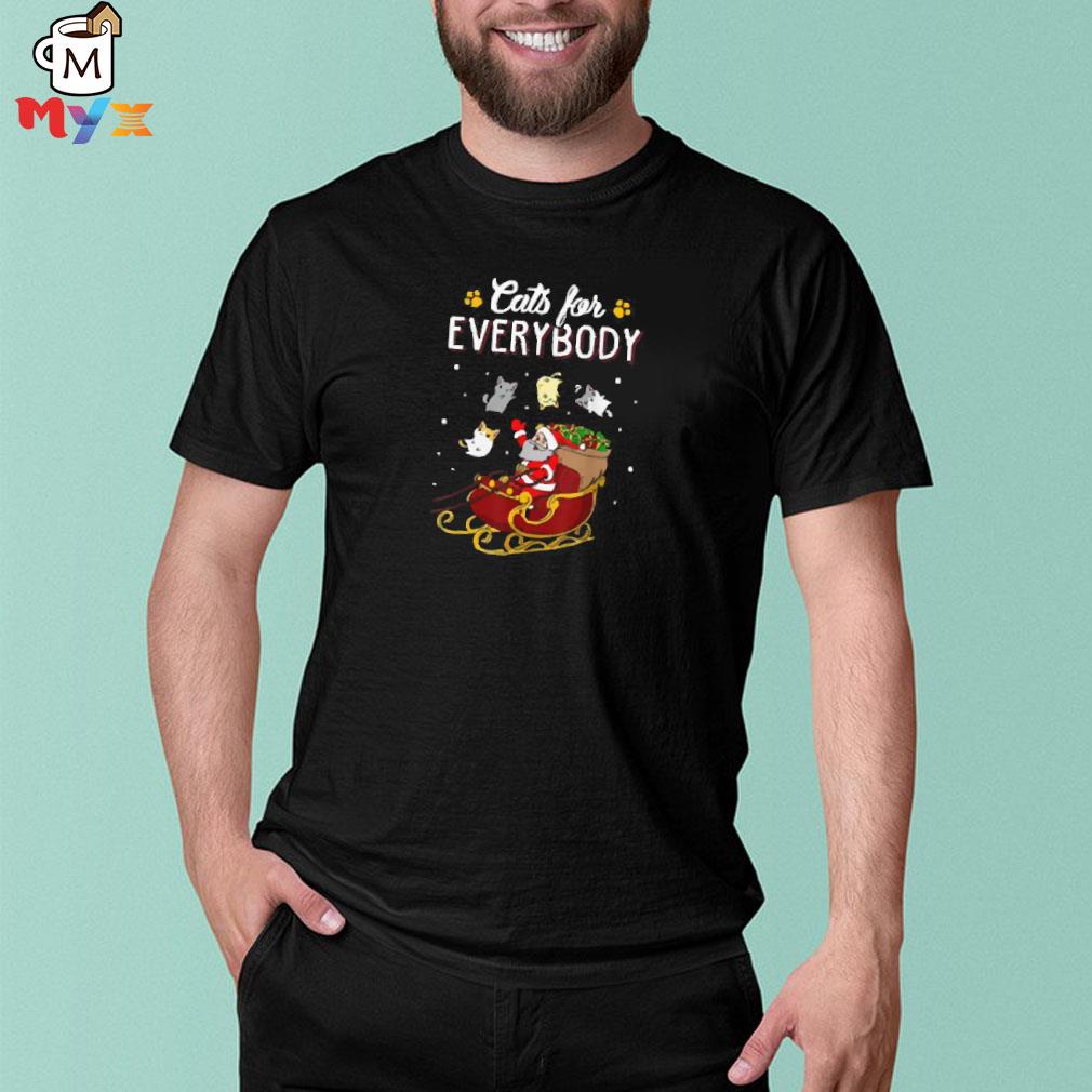 Cats for everybody ugly Christmas cat shirt