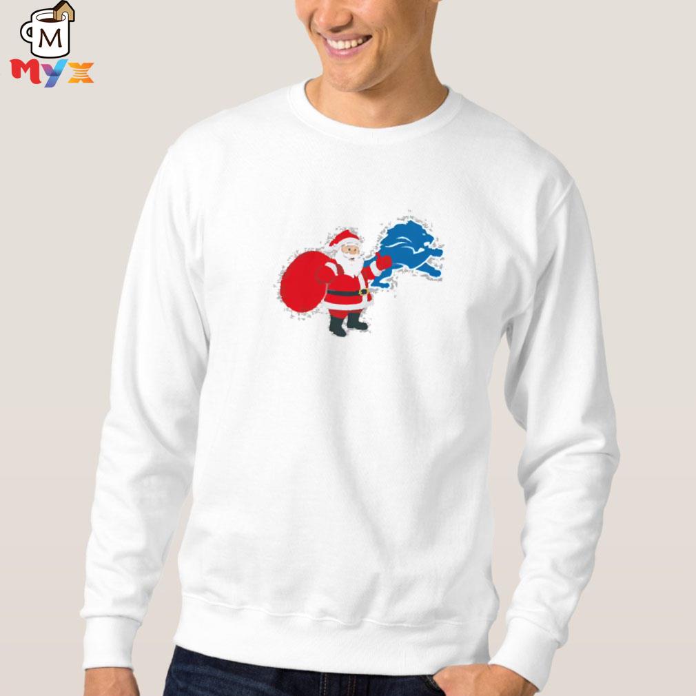 Detroit lions NFL santa claus Christmas s Sweater