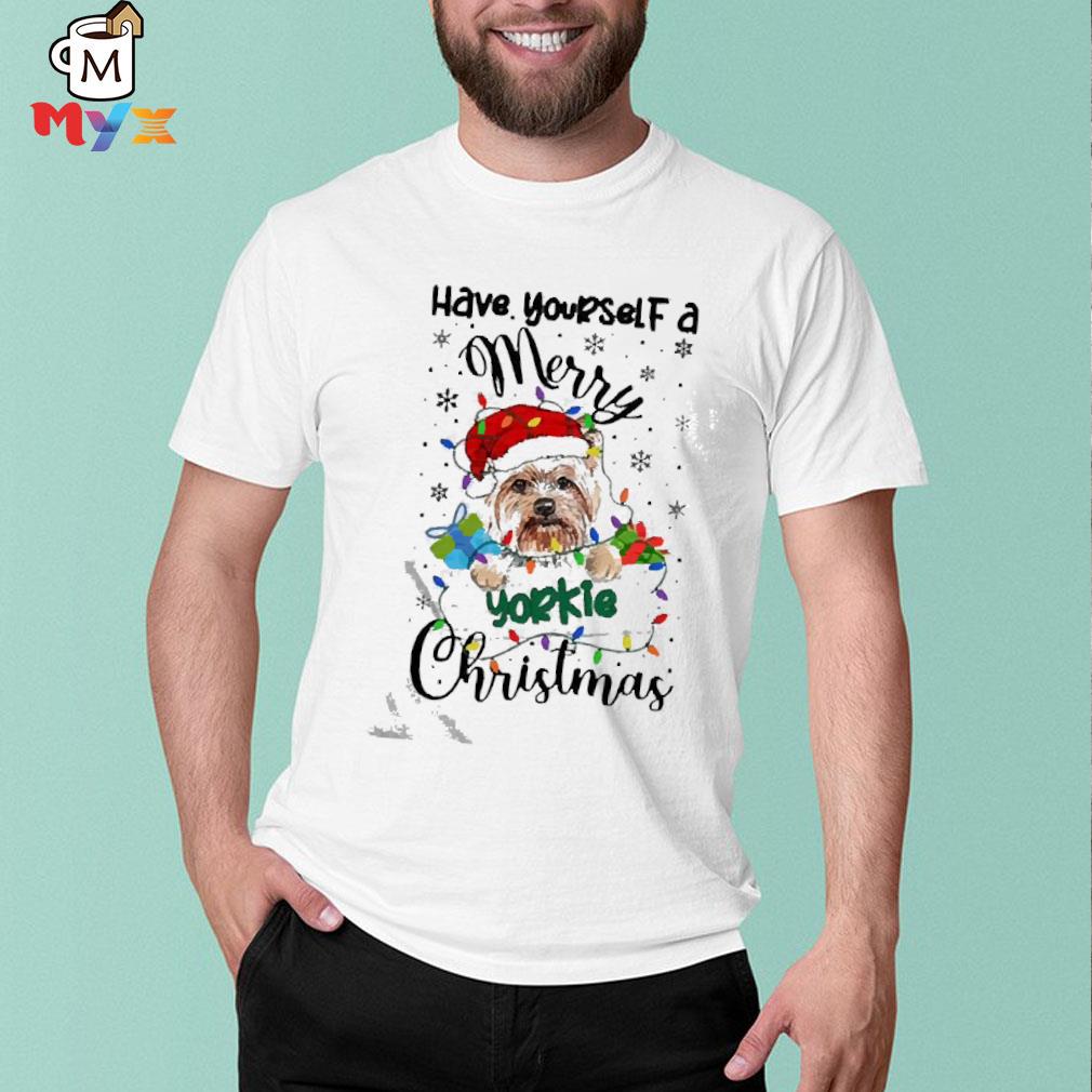 Have yourself a merry yorkie Terrier Christmas shirt