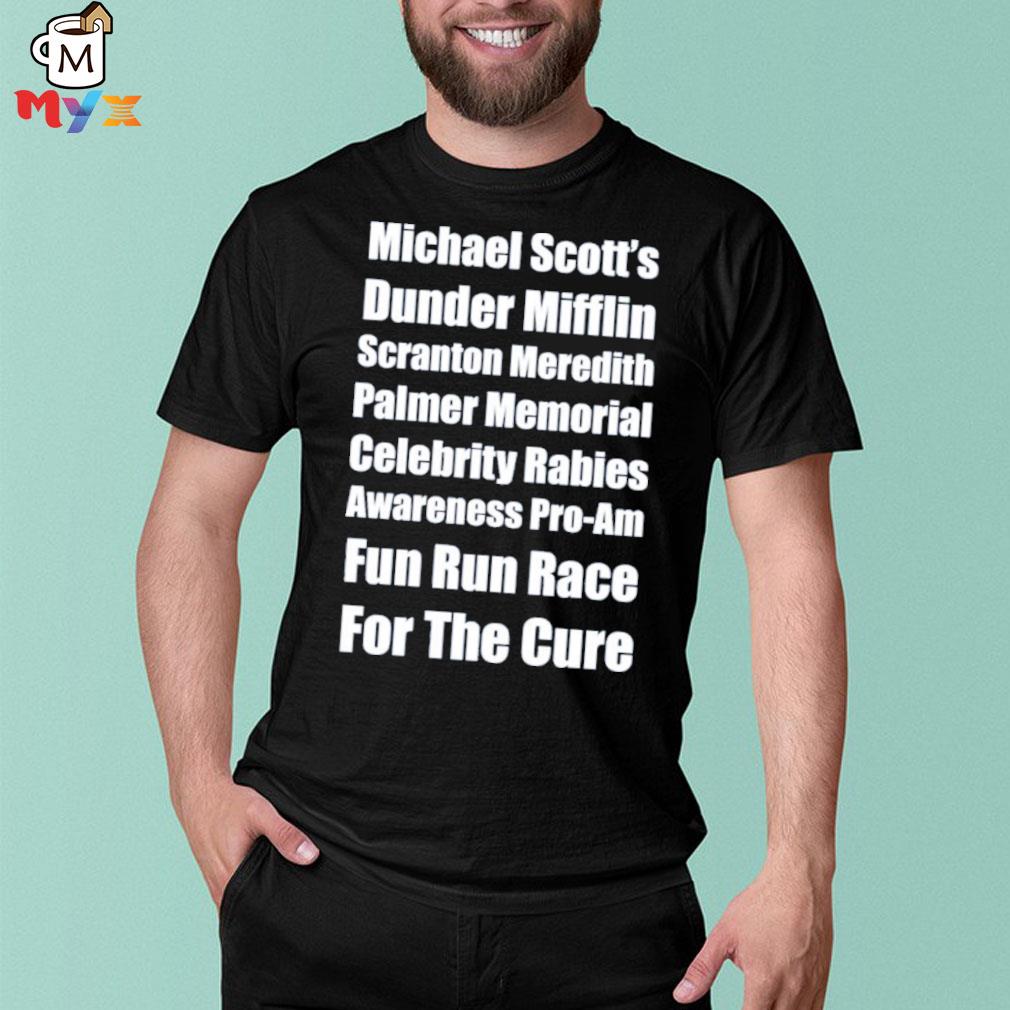 michael scott fun run race for the cure shirt