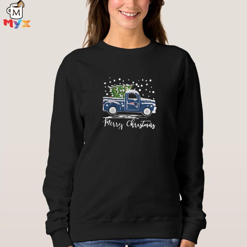 New england Patriots pickup truck Christmas s Sweater