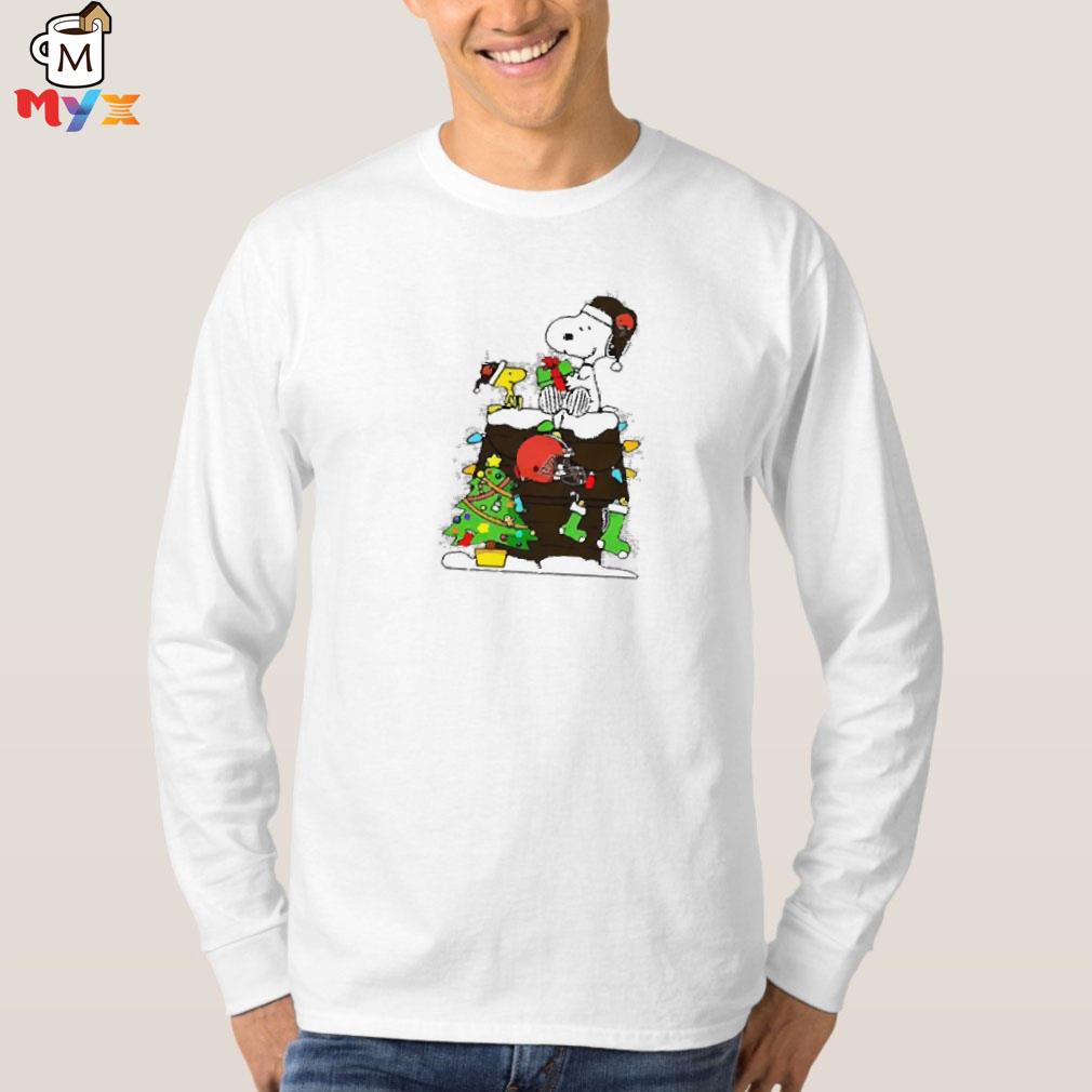 NFL Cleveland browns Snoopy and Woodstock Christmas s LongSleeve