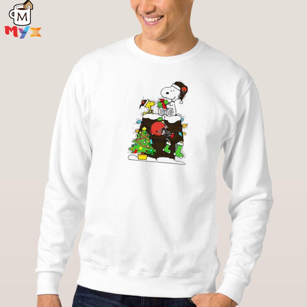 NFL Cleveland browns Snoopy and Woodstock Christmas s Sweater