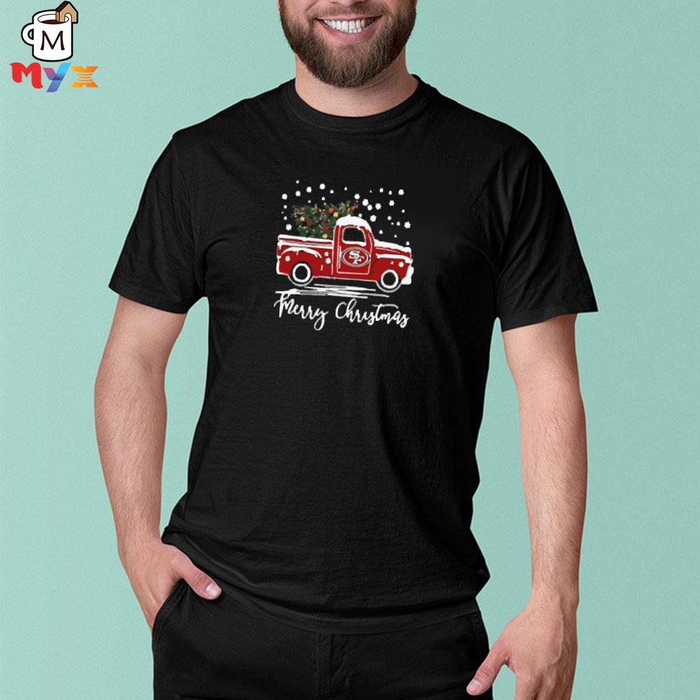 San francisco 49ers pickup truck Christmas shirt